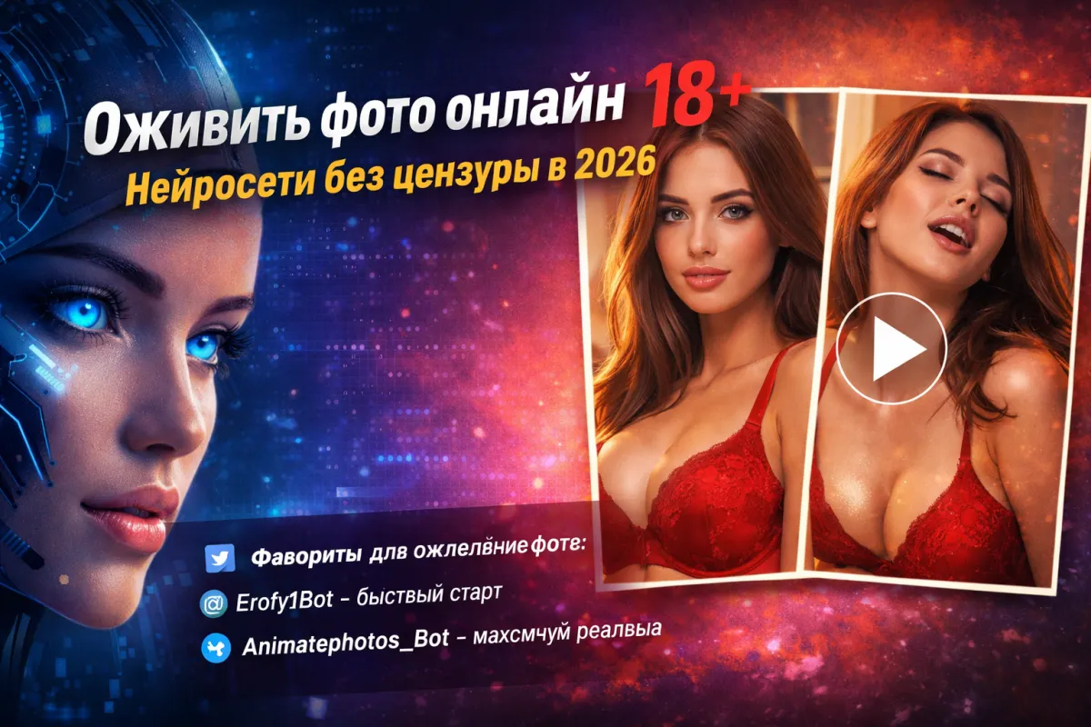 Оживить фото онлайн 18+: лучшие AI боты и нейросети без цензуры в 2026