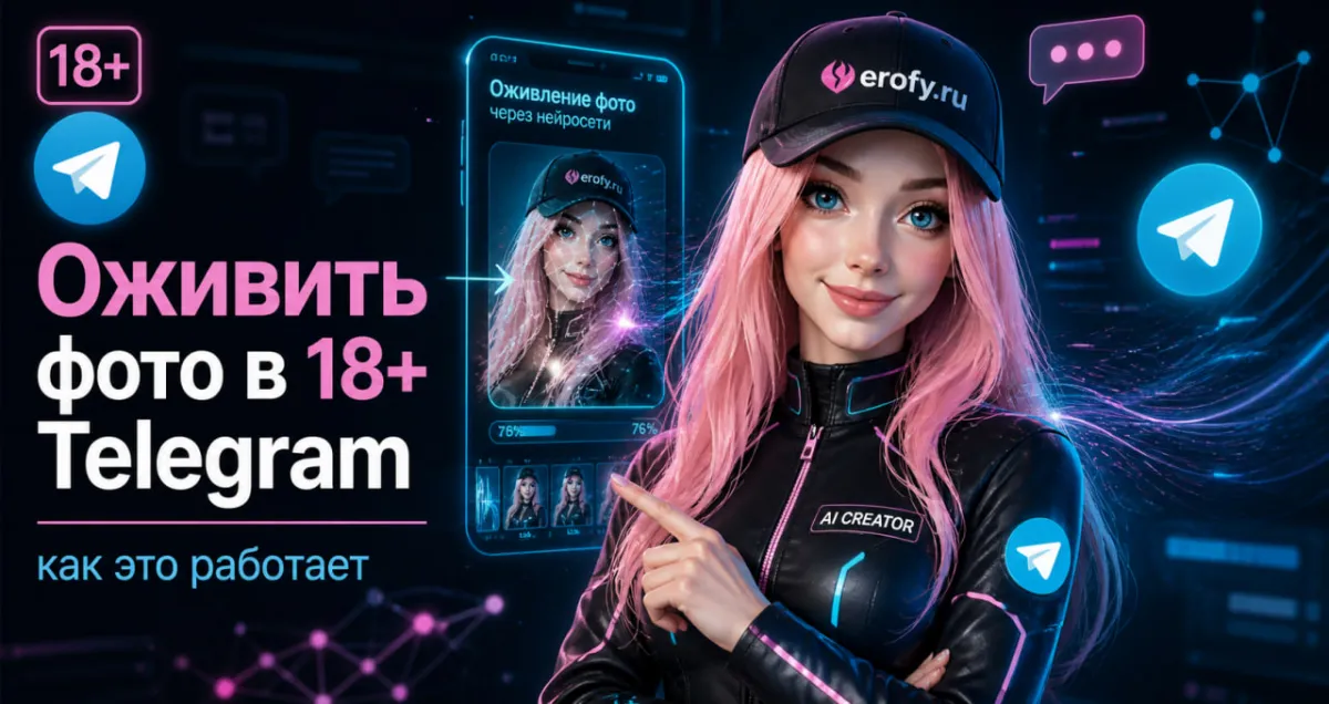Как оживить фото в порно через нейросети 18+ в Telegram