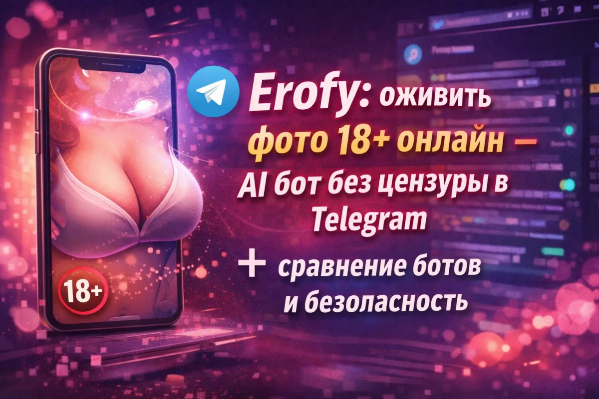 Erofy в Telegram: оживить фото 18+ онлайн с AI «без цензуры» — обзор, сравнение и безопасные рамки