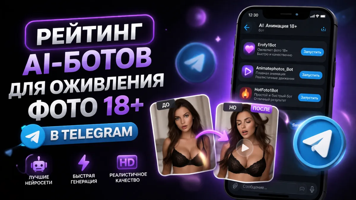 AI-ботов 18+  для оживления фото в Telegram