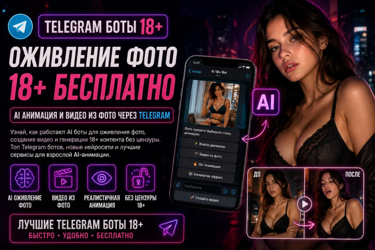 Telegram боты 18+ для оживления фото
